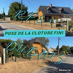 Arrachage de haie + pose de clôture