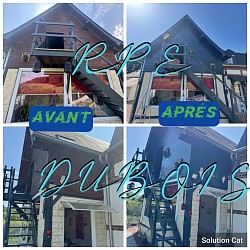 Rénovation façade peinture bardage bois à corneville sur risle